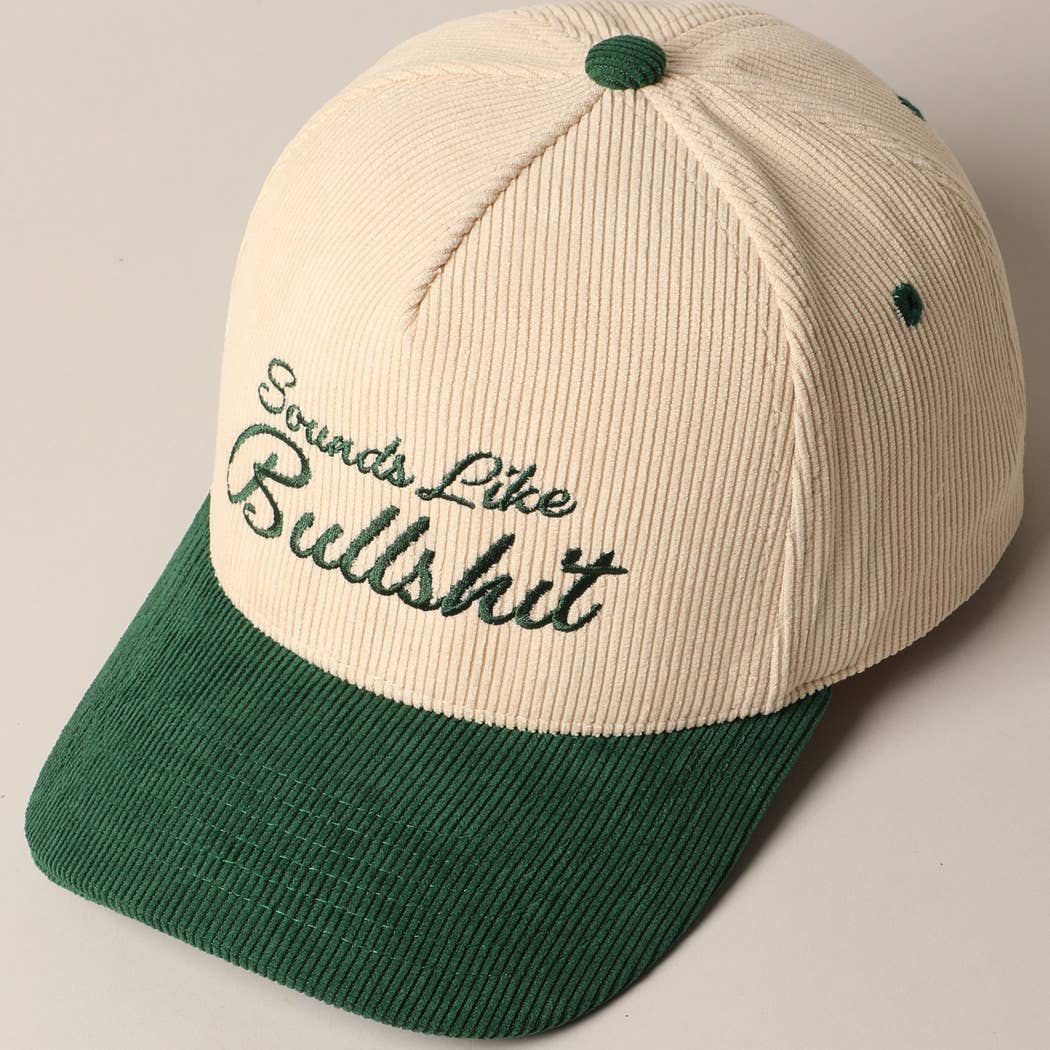 Fashion City - Wholesale Trucker Hat - Unisex - Sounds like Bullshit Corduroy Trucker Baseball Cap12