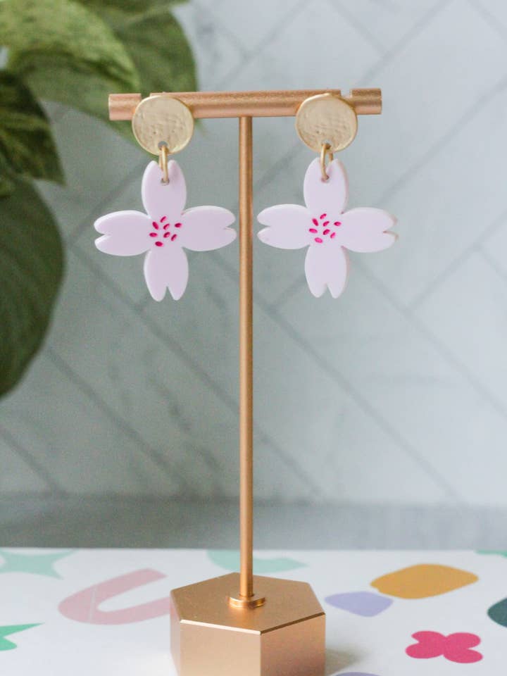Quatrefoil Flower Earrings for wholesale by Wondermint Goods