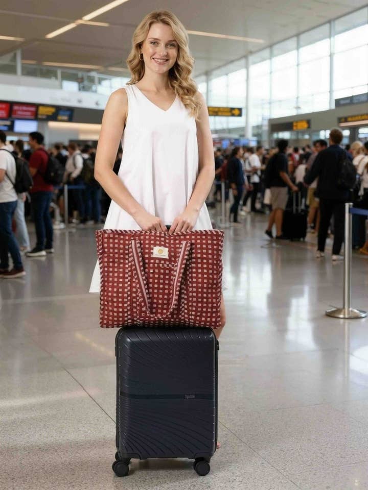 Ultimate Travel Bag - Cherry for wholesale by Hi Handmade