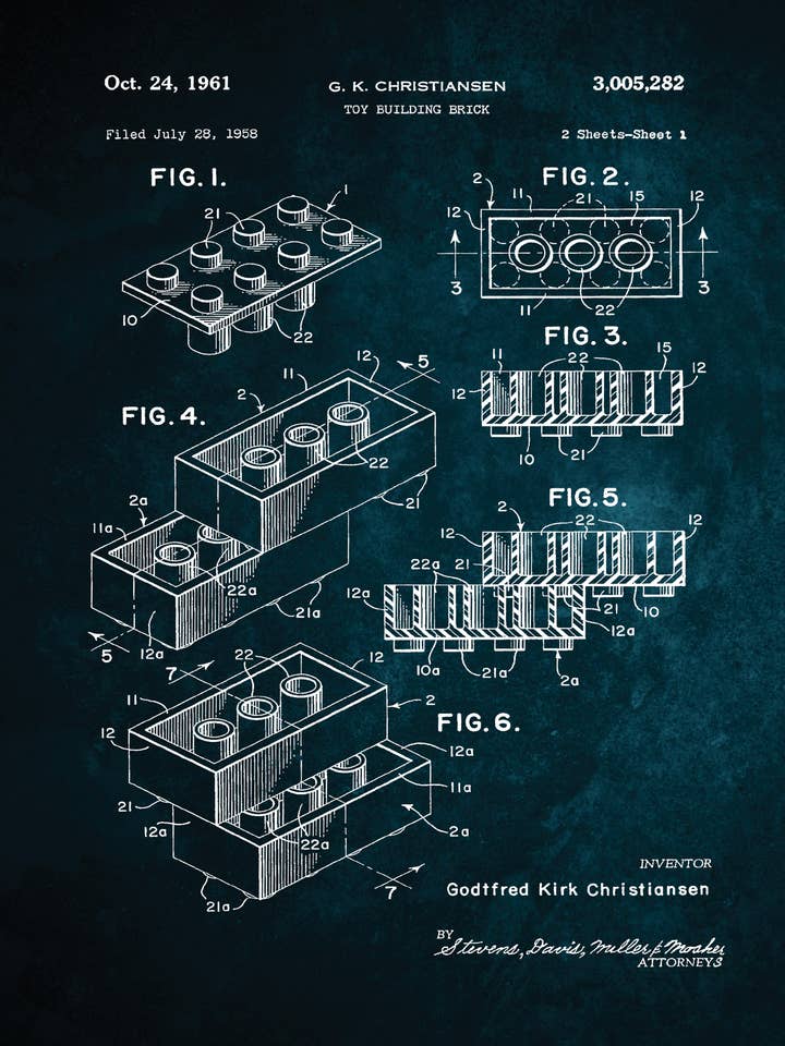 Lienzo de 30 x 40 cm con patente de Lego para venta al por mayor de Be my wall