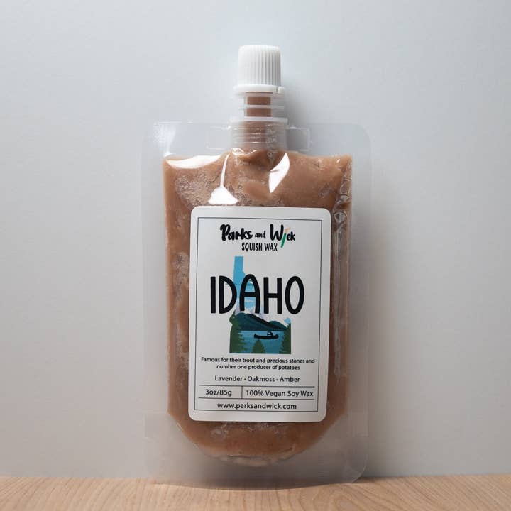 Idaho Oakmoss Amber State Squish Wax for wholesale by Parks and Wick