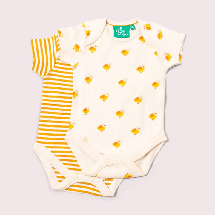 Little Ducks Organic Baby Bodysuit Set 2 Pack for wholesale by Little Green Radicals
