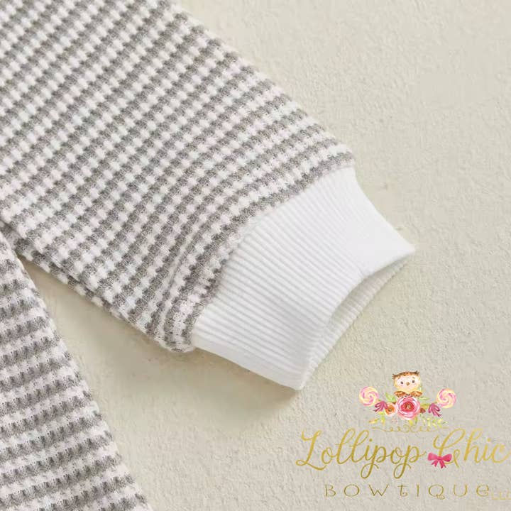 Lollipop Chic Bowtique LLC - Wholesale Jumpsuit - Baby - Baby Boy Striped Jumpsuit Collared Long Sleeve Romper2