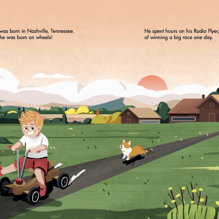 Red Racer Books - Vente Livre pour enfants de maternelle (de 3 à 5 ans) - Le grand rêve de Joseph : une histoire de l'INDY 500 - Livre pour enfants à couverture rigide5