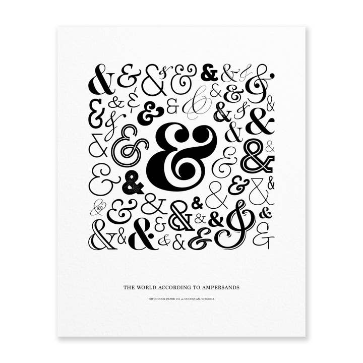 The World According to Ampersands for wholesale by Hitchcock Paper Co.