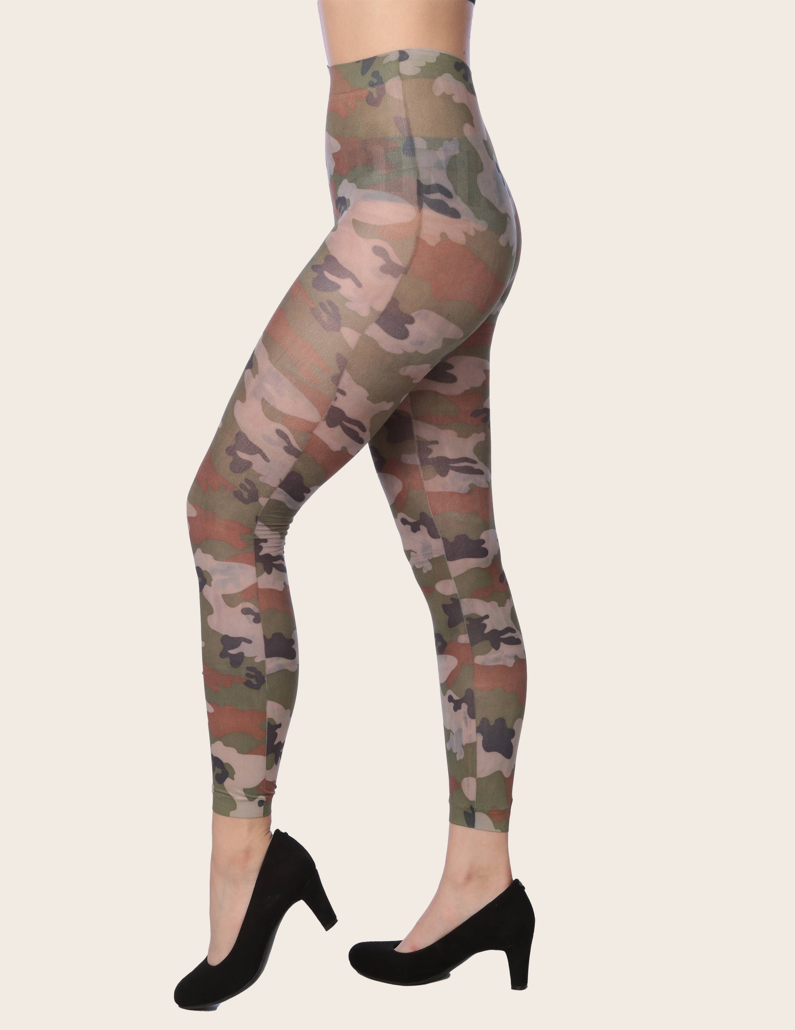 Isadora, Tipi toe, & James Fiallo - Wholesale Panty's - Dames - Modieuze Isadora legerbruine spandex panty voor dames0