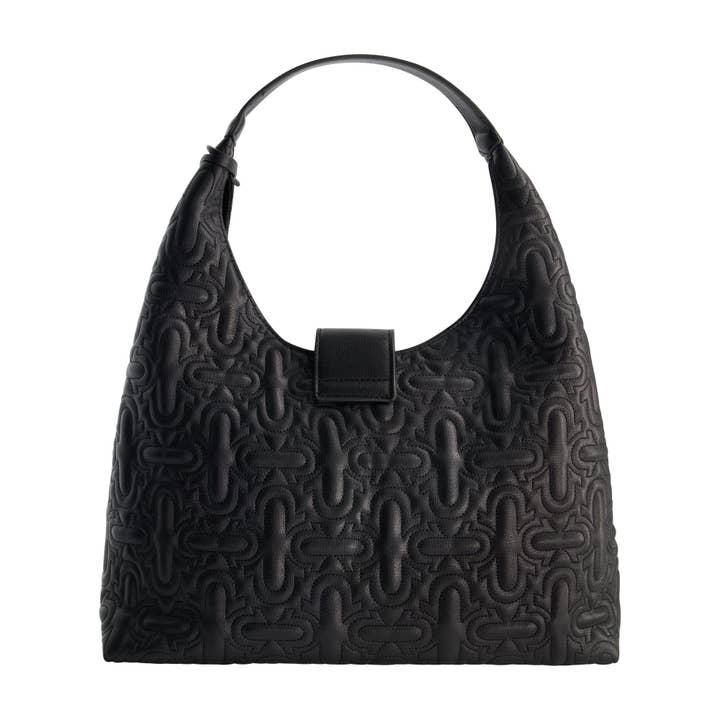 True Religion - Wholesale Shoulder Bag - Women's - True Religions Quilted Horseshoe Medium Hobo, BLACK