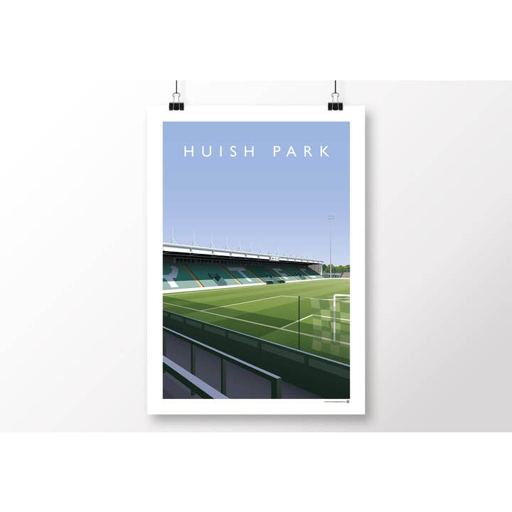 Yeovil Huish Park Poster for wholesale by Matthew J I Wood Design & Illustration