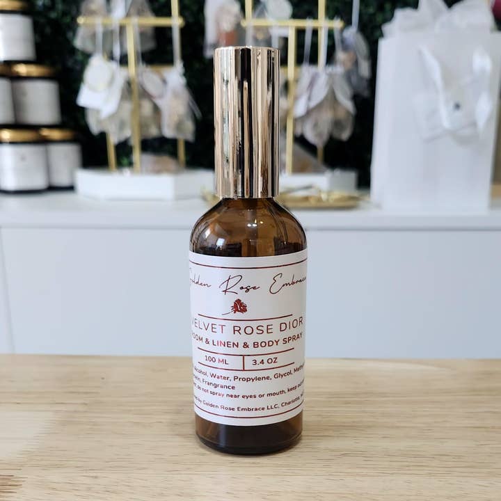 Velvet Rose Dior Room/Linen/Body Spray 100 ML 3.4 oz for wholesale by Golden Rose Embrace