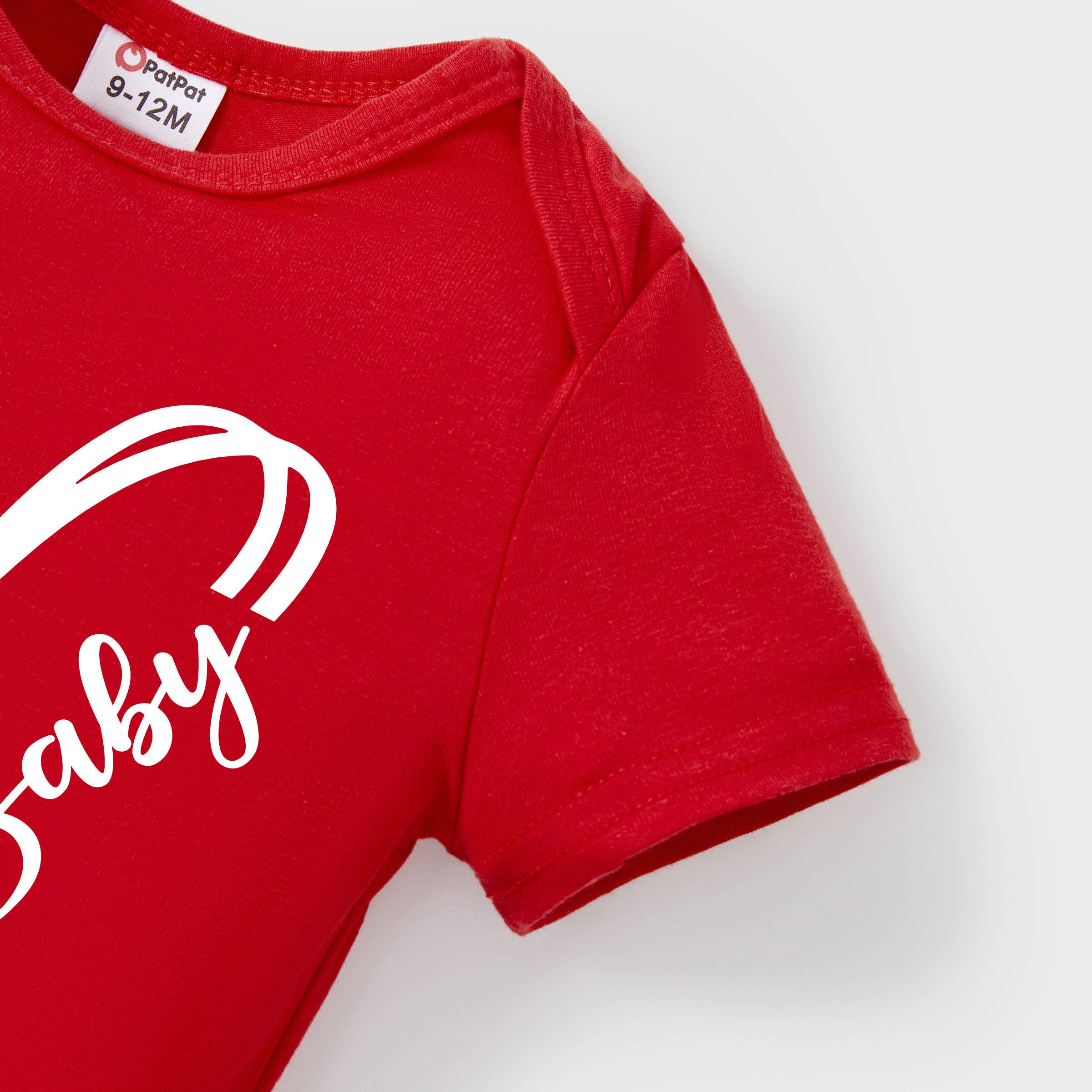 Multi color Valentine's Day Heart Pattern Cotton Matching Family T-shirt for wholesale on Faire6