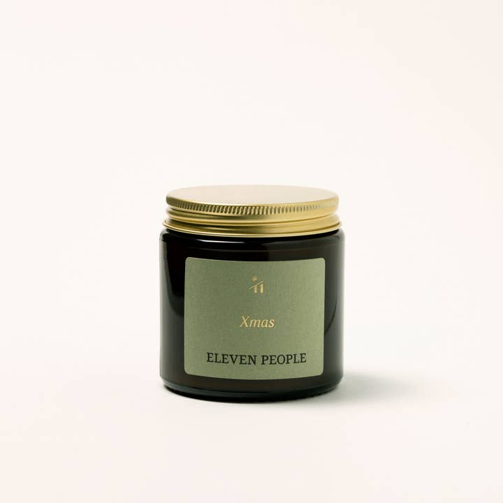 ELEVEN PEOPLE - Wholesale Jar/Filled Candle - Xmas Christmas Candle Cedar, oak moss, rose and apple
