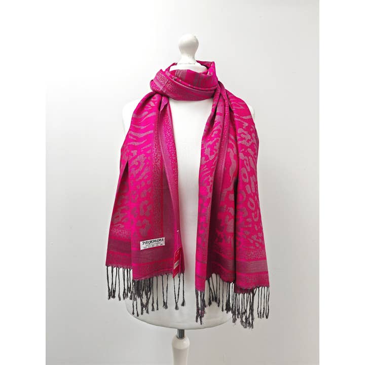 Superbia – wholesale Scarf – Women's – Super Soft Pashmina Scarf Shawl Wrap-2503 Animal Print7