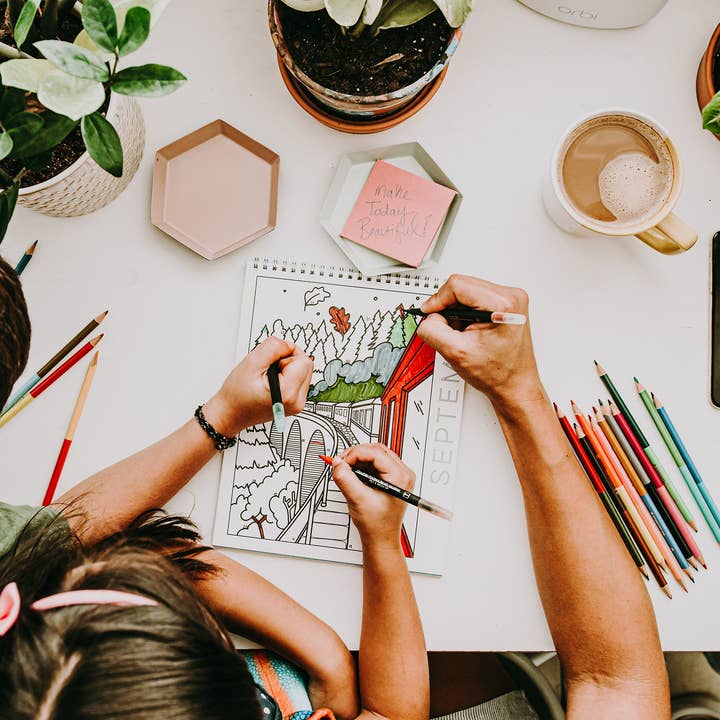 A Brighter Year - Vendita all'ingrosso Catalogo - Calendario sempreverde da colorare per 12 mesi, da colorare per giorno, 20256