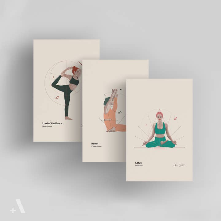 Addvent - Wholesale Art Print - Yoga Positions / Small Art Prints30