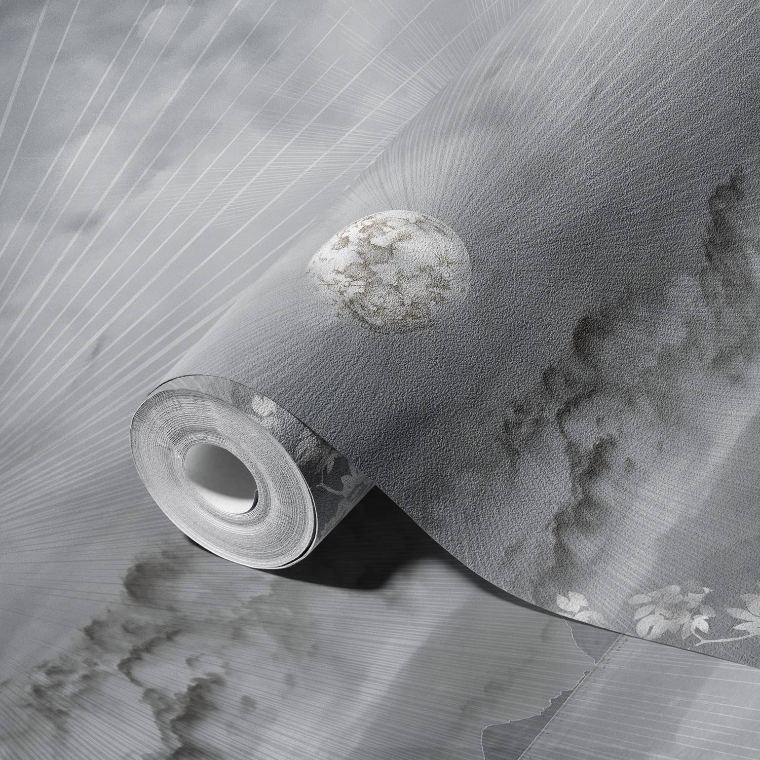 GK Home Decor – wholesale Wallpaper – Celestial Night Sky Wallpaper Mural Golden Foliage Moon7