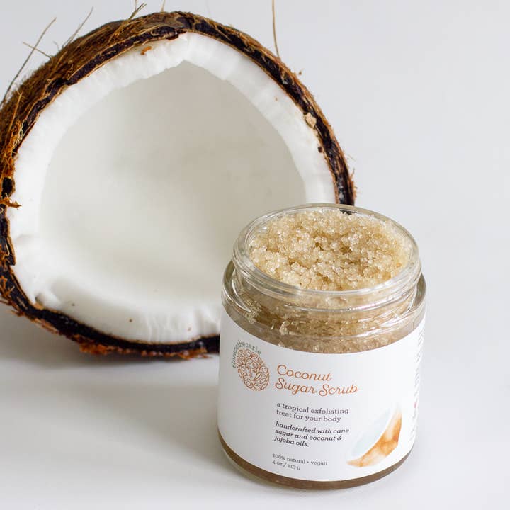 Coconut Sugar Scrub for wholesale by florapothecarie