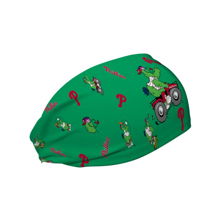 Green Phillies Cooling Headband: Phanatic Scatter (Green) for wholesale on Faire