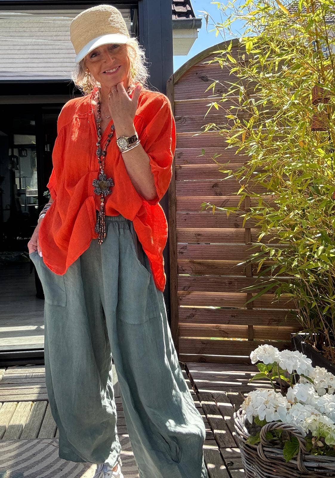 LINEN & COTTON HOUSE - Wholesale Pants - Women's - 3536 PLUS SIZE 100% LINEN22