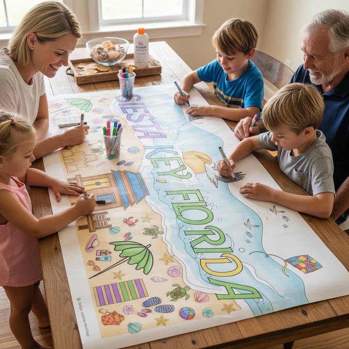 Nappe à colorier personnalisée en marque blanche étiquette privée pour la vente par Creative Crayons Workshop