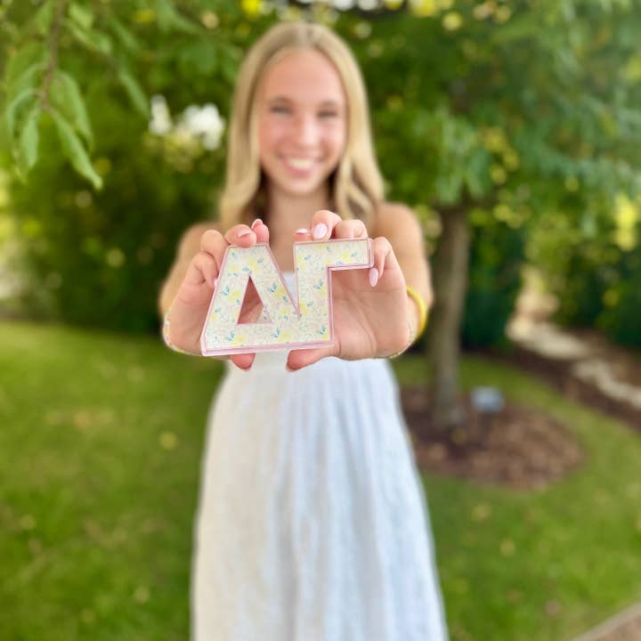 Delta Gamma Akrylhylla Dekor för wholesale av Front Porch Elegance