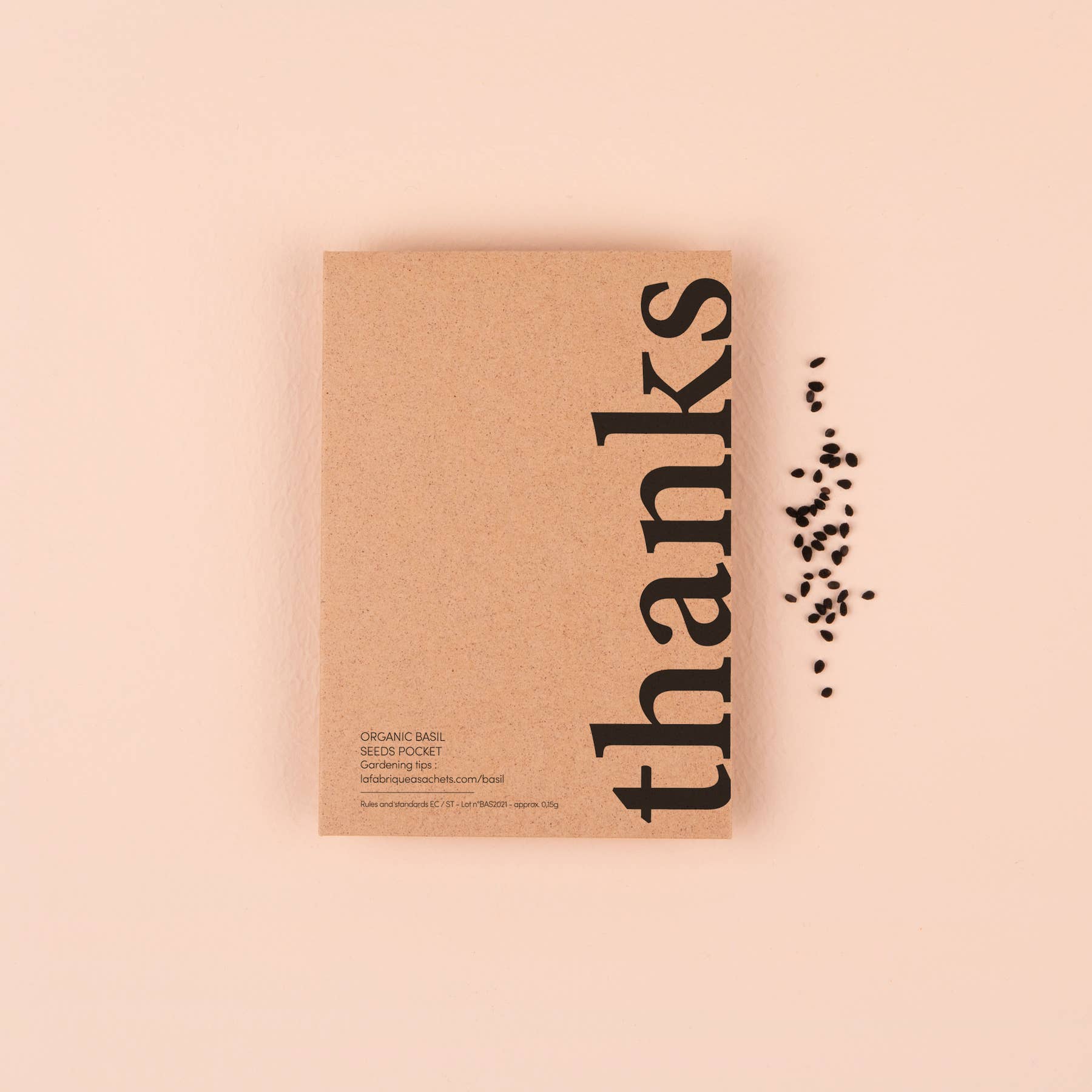 La Fabrique à Sachets - Wholesale Plant Seeds - Merci - Version anglaise - Sachet de graines de basilic