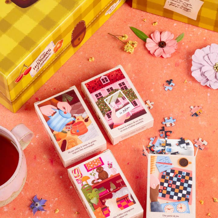 Trevell - Wholesale Puzzle - Adult - Trevell - Box Set of Little Love Stories - 24 mini puzzles1