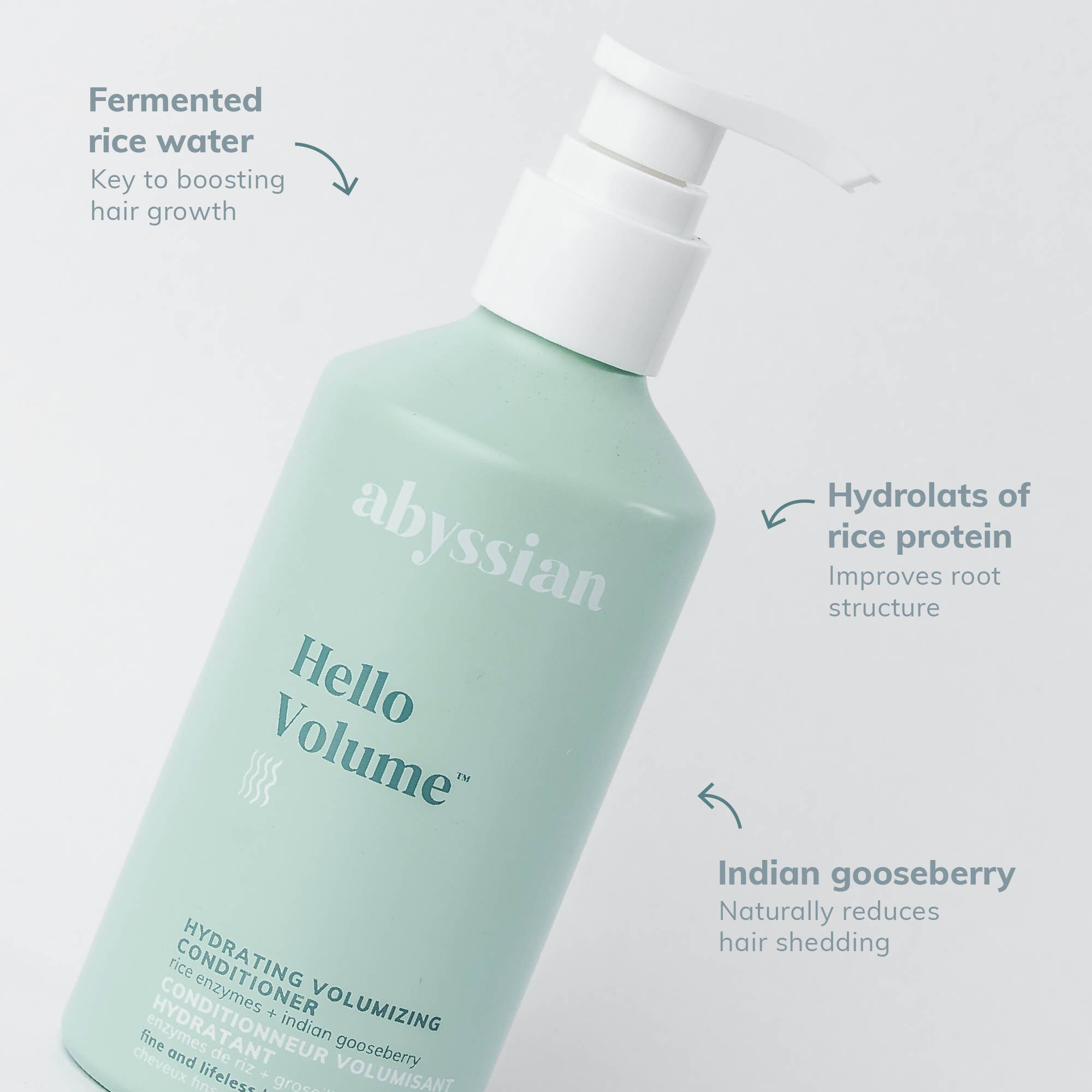 Abyssian - Wholesale Hair Conditioner - Hydrating Volumizing Conditioner- Rice Water, Healthy growth8