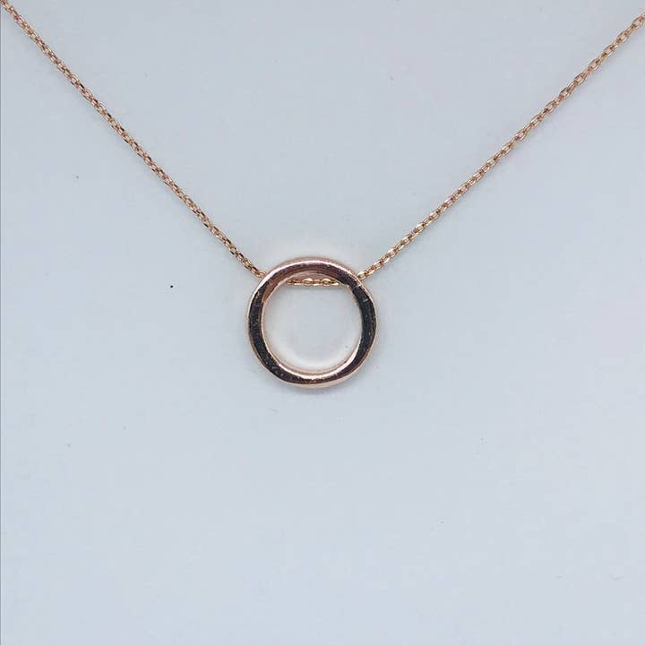 Rose Gold Circle of Life Necklace for wholesale by Madella Designs