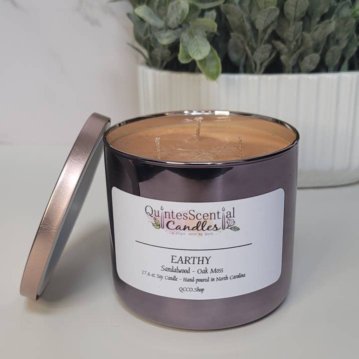Earthy Soy Candle for wholesale by QuintesScential Candles