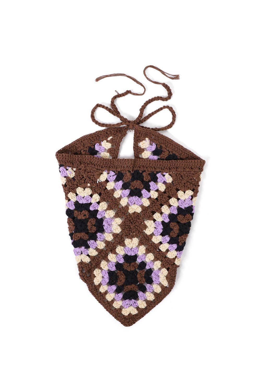 multi Flower Crochet Bandana in Multi-Coloured for wholesale on Faire0