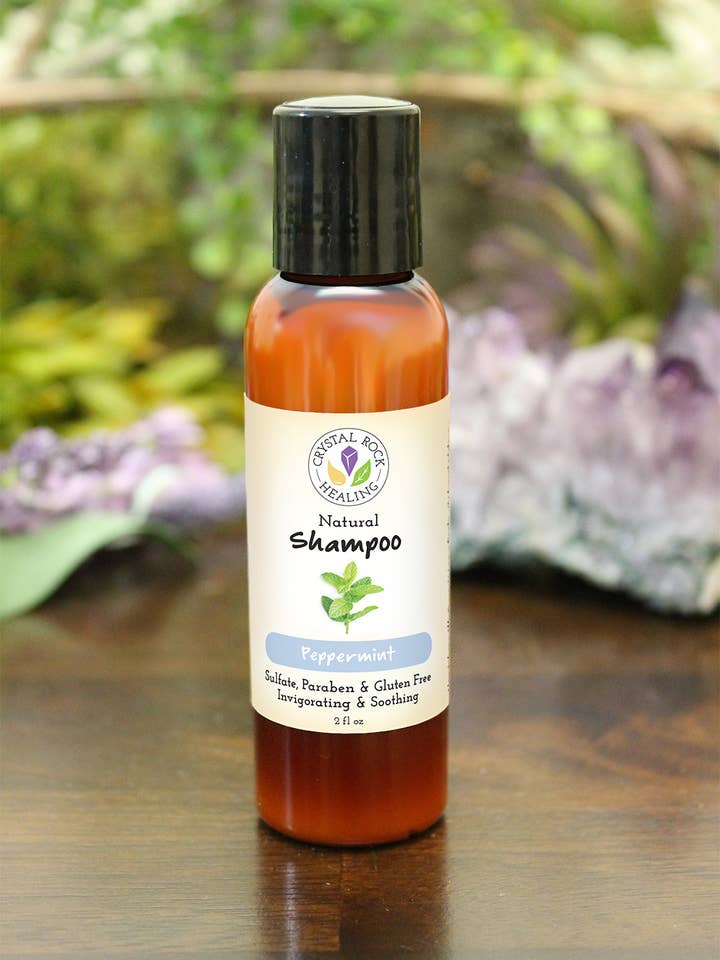 Peppermint Shampoo 2oz for wholesale by Crystal Rock Healing, LLC