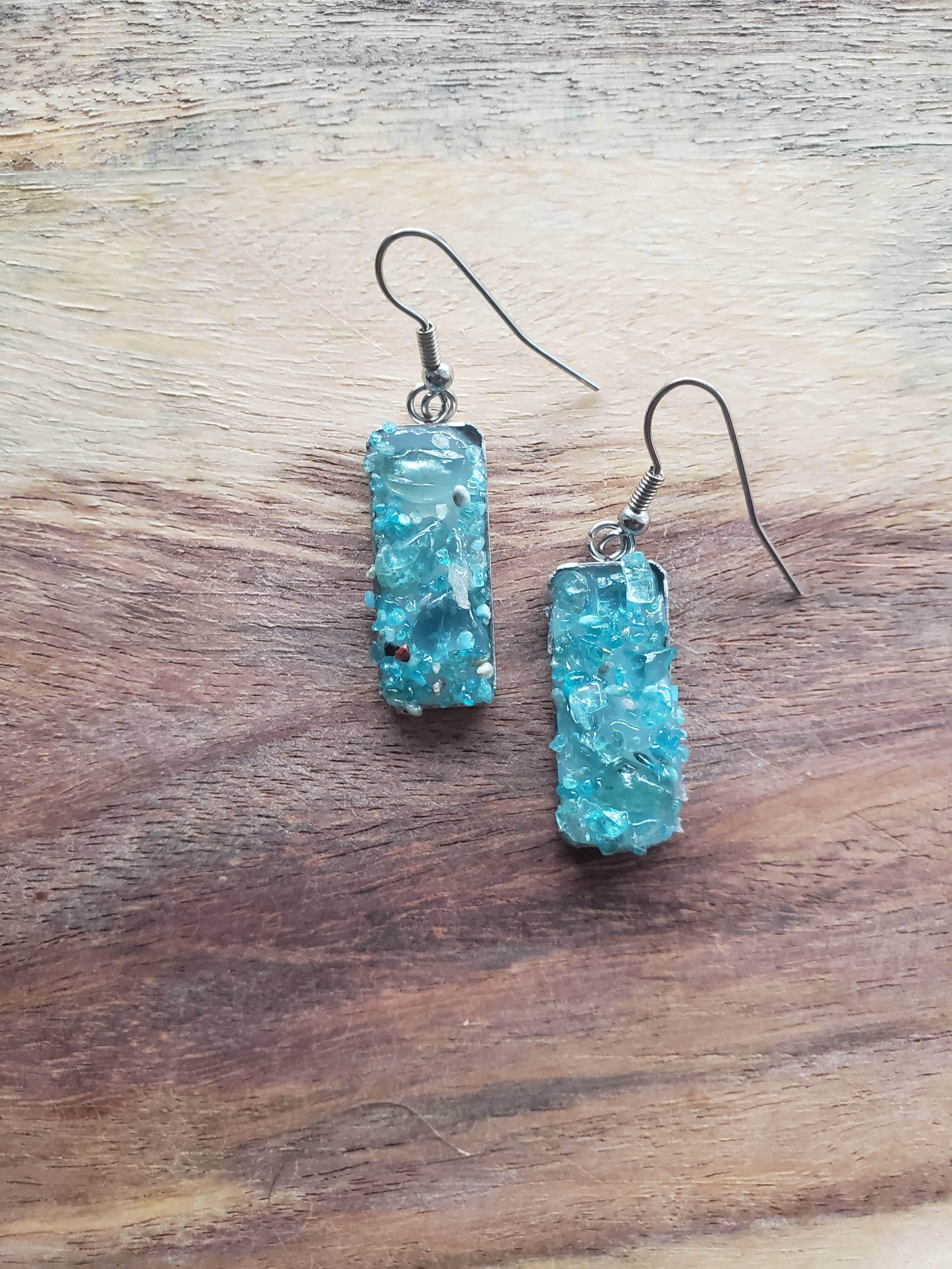 Moon studio jewelry - Wholesale Dangle Earrings - Dangle raw stone earrings2