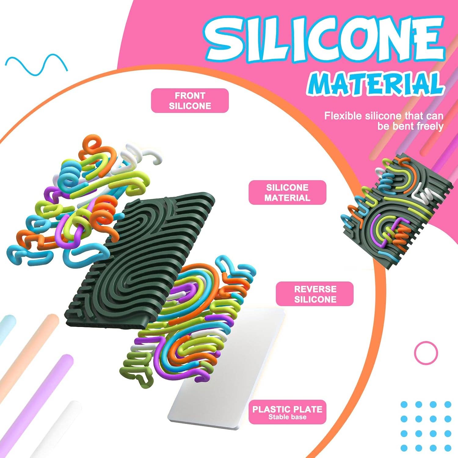 VIGOR - Wholesale Fidget Toy - Kids - Silicone Fidget Toy for Kids & Adults  3D Pattern4