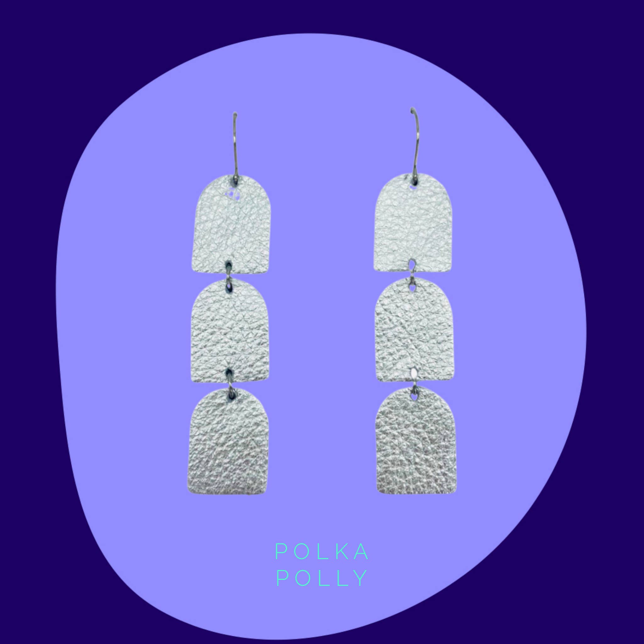 Polka Polly - Wholesale Dangle earrings - Scotch Silver