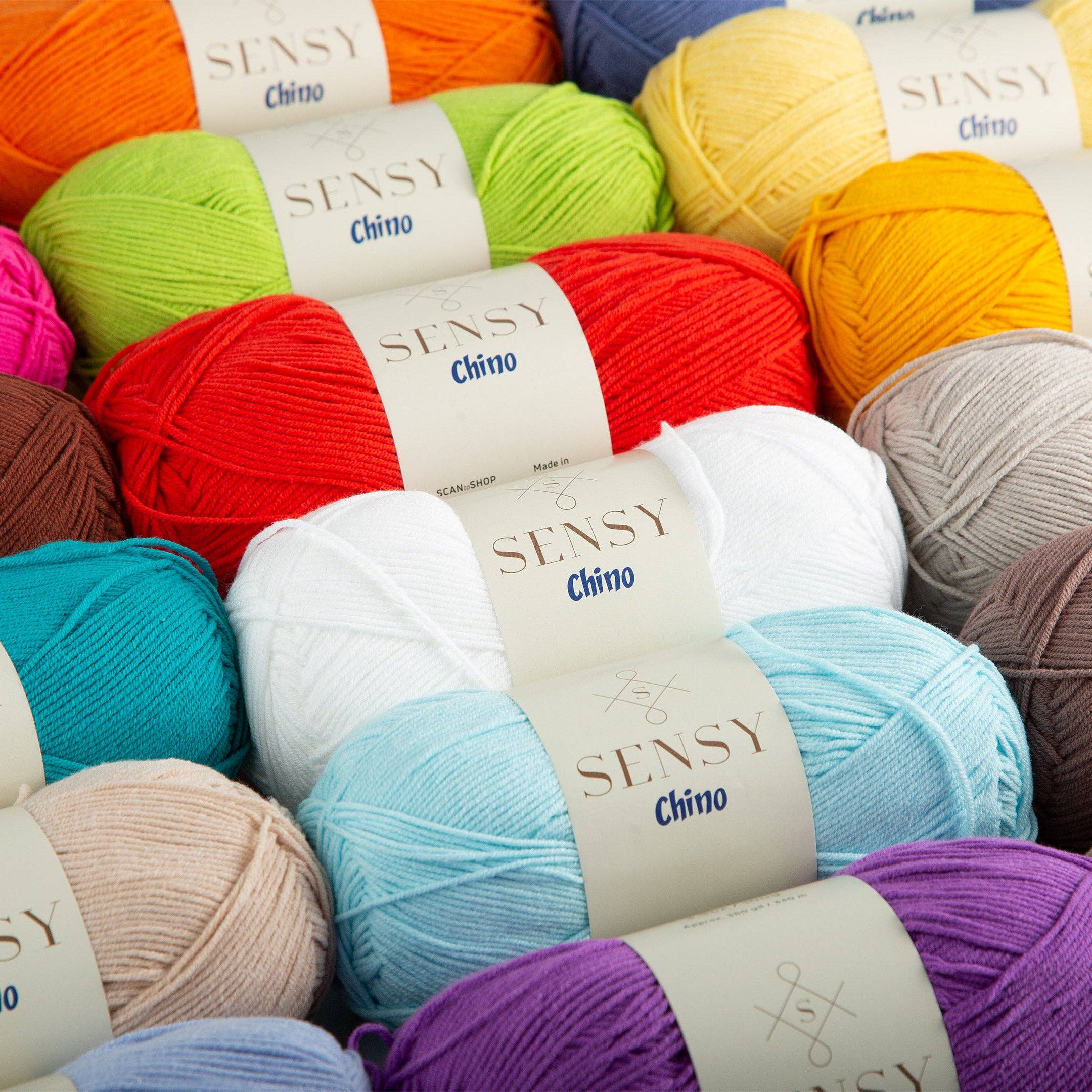 Sensy - Wholesale Yarn - Sensy Chino Soft Cotton Yarn, 3.5 oz, 360 Yards, Gauge 2 Fin43