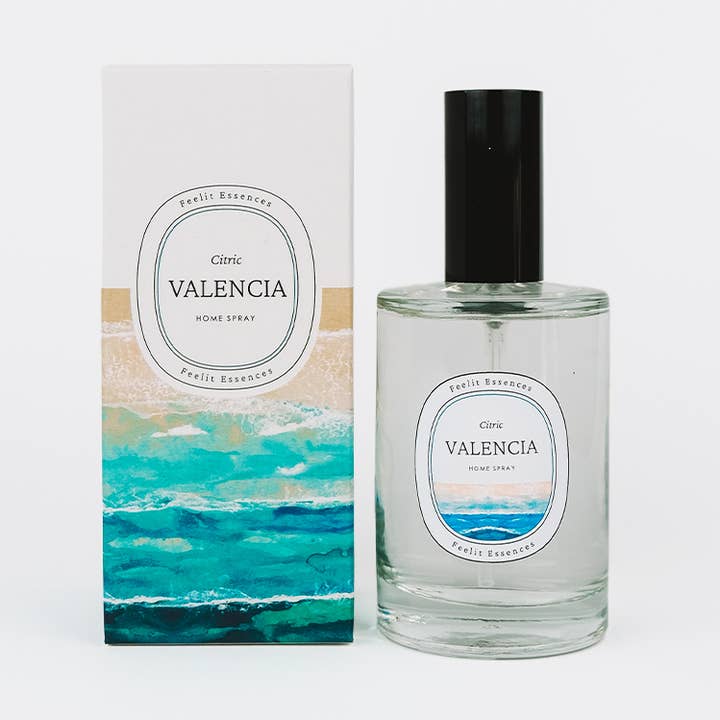 Spray voor thuis. Citrusgeur. Valencia-collectie voor wholesale door FEELIT-ESSENCES