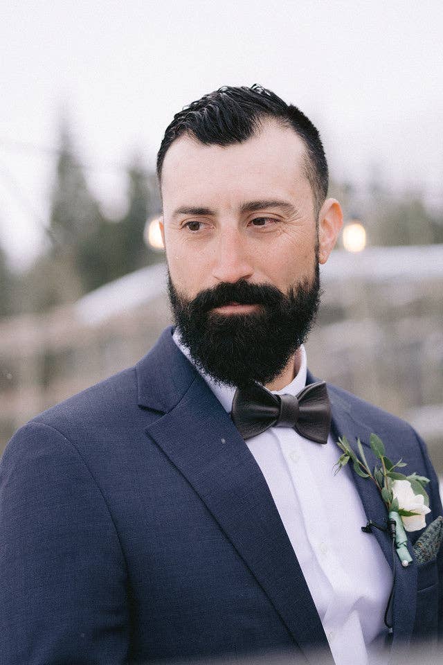 Kingsley Leather - Wholesale Bow Tie - Men's - Leather Bow Tie - Espresso Brown2