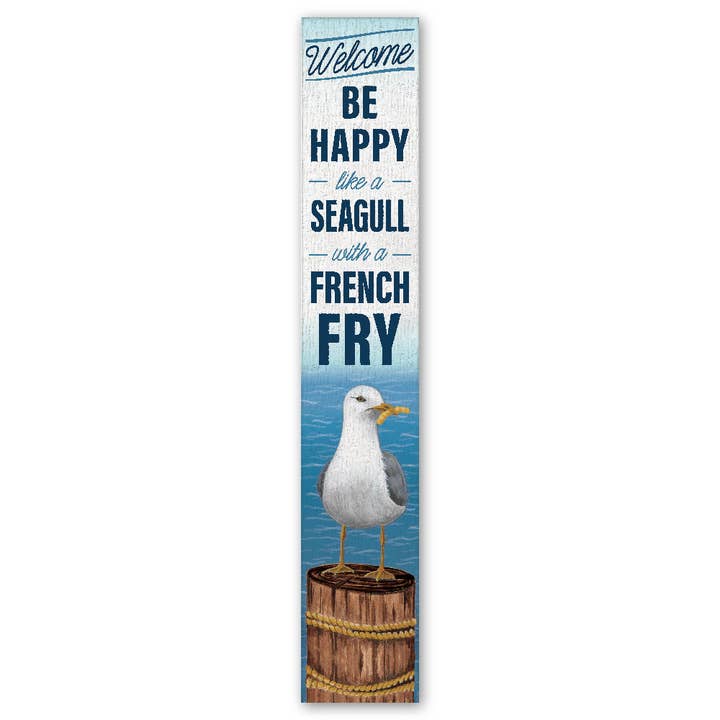 Welcome Be Happy Like A Seagull - Porch Board™ for wholesale by ST Creations