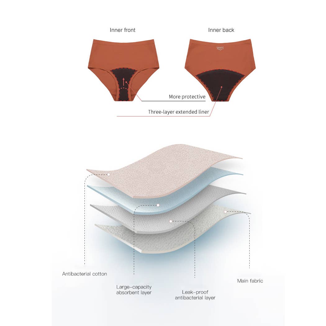 Curvy Fix – wholesale Period underwear – Women’s – Super Absorbency High-Waist Brief Period Underwear1