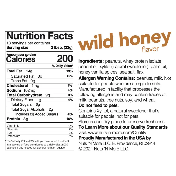 Nuts 'N More - Wholesale Nut Butter - Wild Honey Protein Peanut Butter Spread3
