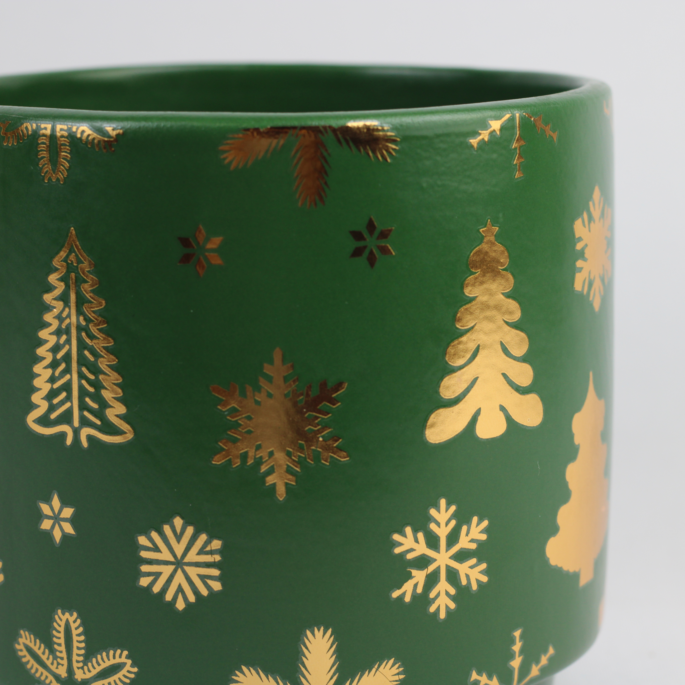 Florinia - Wholesale Plant Pot - Christmas Ceramic Planter – Single Piece (Red or Green) – Festive Holiday Tree Design7