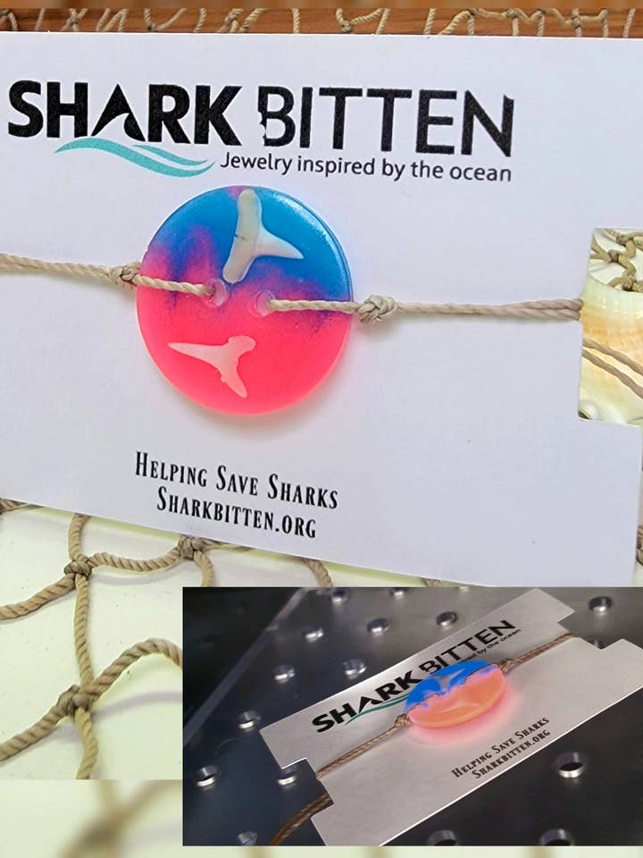 Glow in the Dark Shark Tooth-armband voor wholesale door Shark Bitten