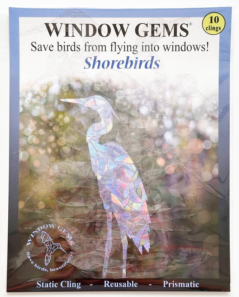 Window Gems - Wholesale Suncatcher - Shore Birds Window Clings - Prismatic Bird Strike Deterrent4