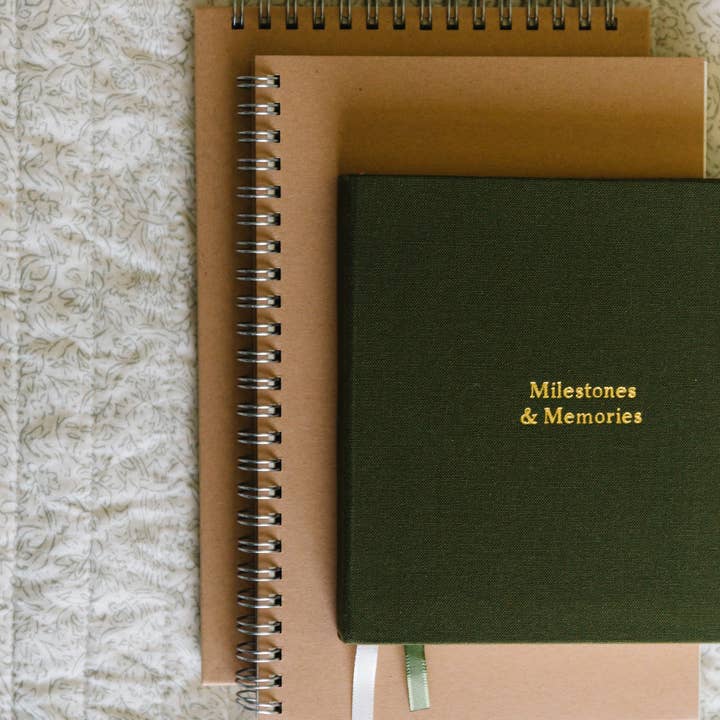 Studio Portmanteau - Wholesale Notebook - Custom Text Foil Embossed Square Linen Notebook, Earth Tones13