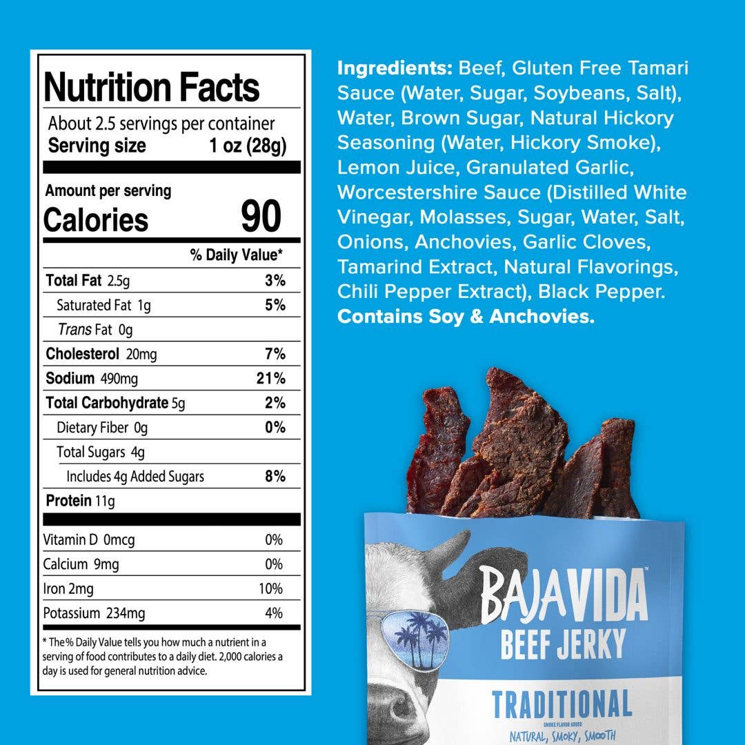 Baja Vida Snacks - Wholesale Jerky - Baja Vida Beef Jerky - Traditional7