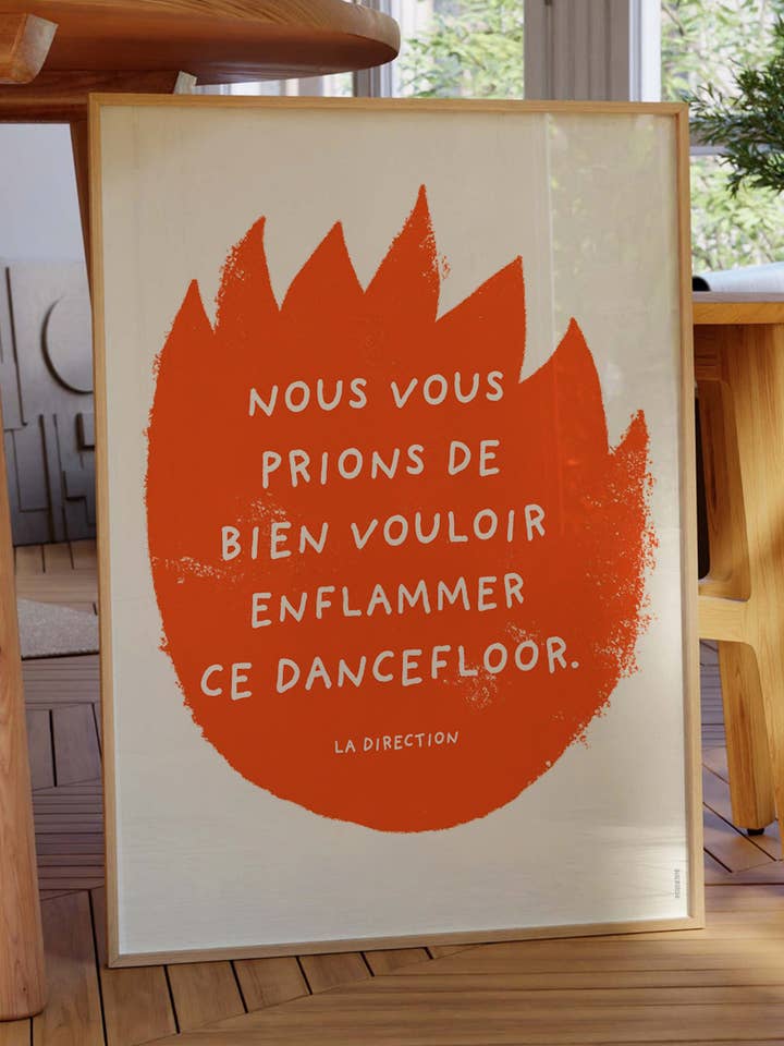 Nous Vous Prions... | Affiche Graphique Et Minimaliste pour la vente par Studio Topo