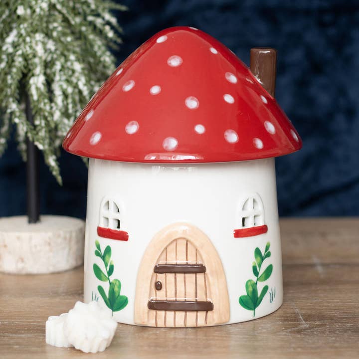 Mushroom House Oil Burner and Wax Warmer for wholesale by Something Different Wholesale
