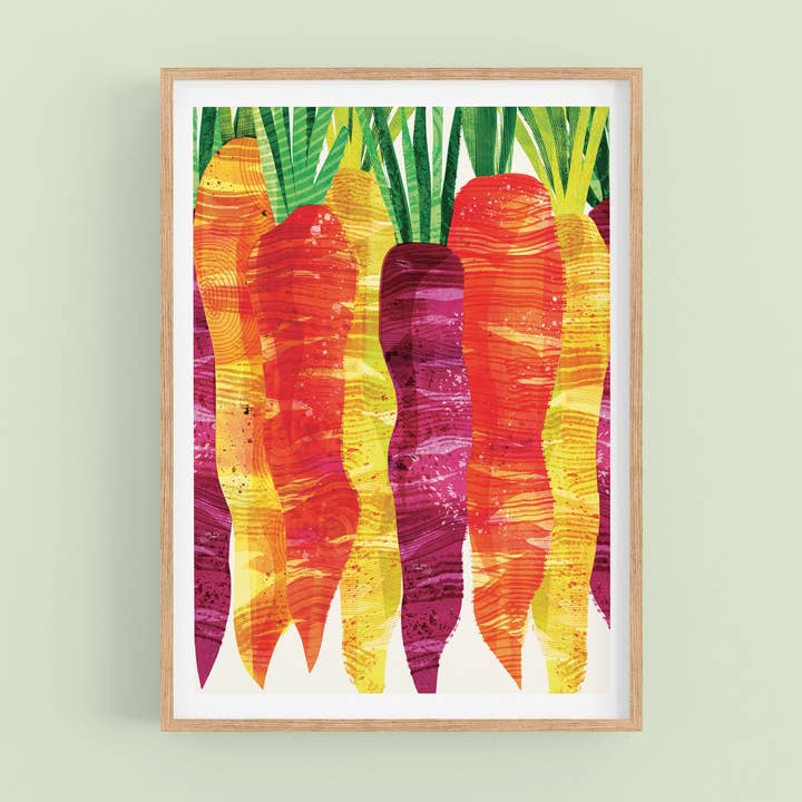 Carrots Art Print for wholesale by Astrid Weguelin Illustration