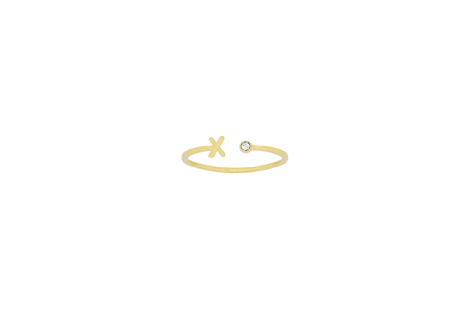 Katie Dean - Wholesale Band/Stacked Ring - 18K Gold Plated, Size 7 Initial Ring22