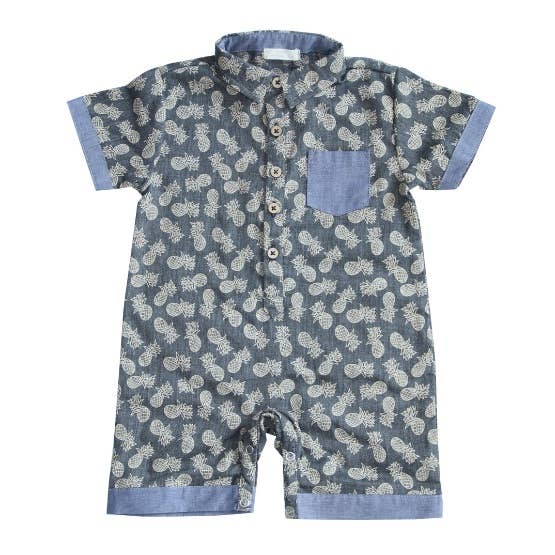 Macacão estampado abacaxi por atacado de Fore Axel & Hudson